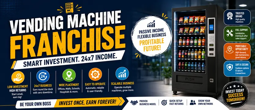 Vending machine franchise: know about its profit, cost, and types