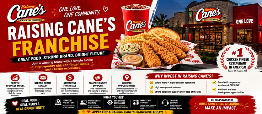 Raising Cane’s Franchise – Start Your Entrepreneurial Journey with a Global Brand